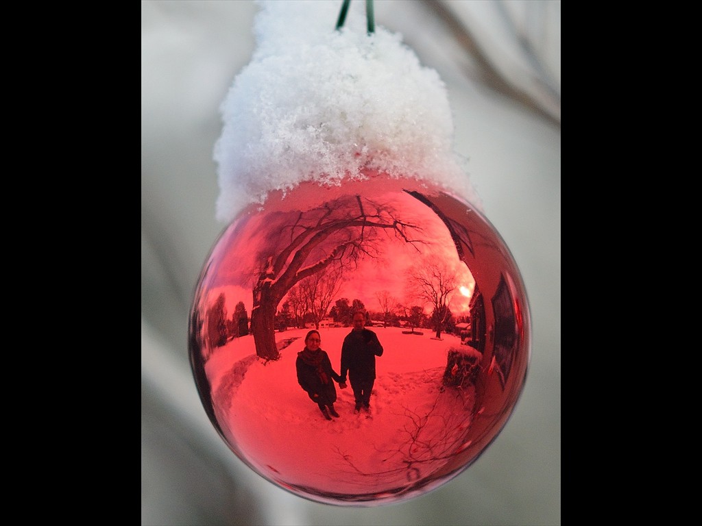 01-Christmas Ornament Selfie